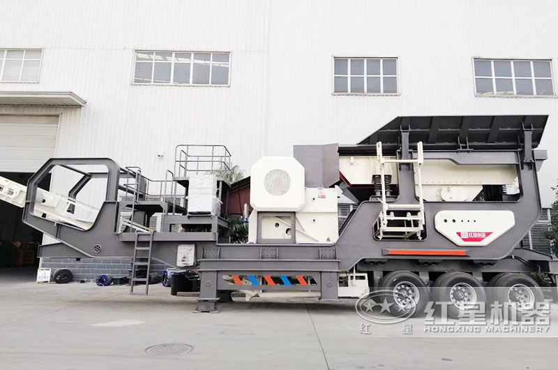 移動車載碎石機圖片、配鄂破機