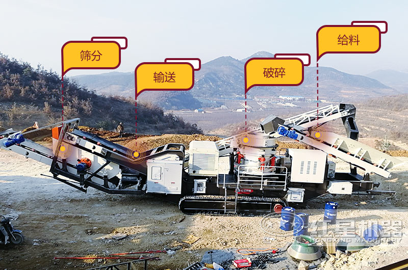 破碎石頭機(jī)移動(dòng)式，一機(jī)就是一條生產(chǎn)線