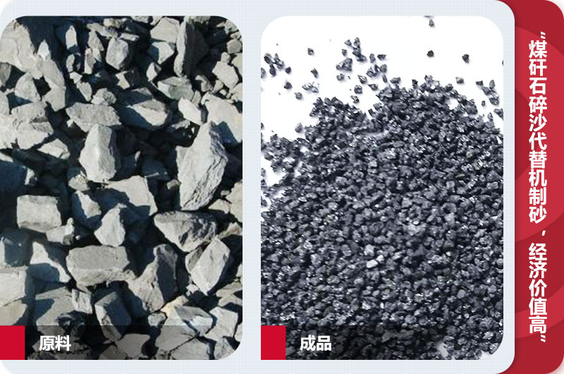 煤矸石碎沙，級(jí)配合理，代替機(jī)制砂