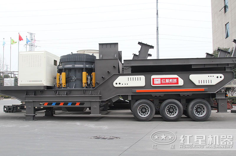移動(dòng)圓錐式石子破碎機(jī)圖片、適用于硬料